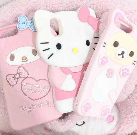 Sanrio Gyaru, Pink Cat Ears, Bear And Cat, Cat Iphone Case, Bear Cat, Kawaii Bear, Cat Iphone, The Cardigans, Pretty Iphone Cases