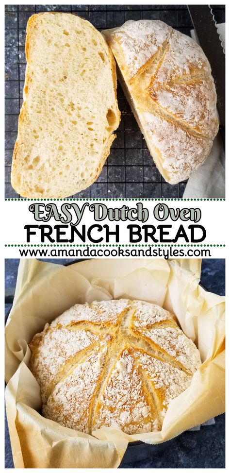 Easy Dutch Oven Bread, Dutch Bread, Dutch Oven Bread Recipe, Oven Bread, Dutch Oven Bread, French Bread Recipe, Freshly Baked Bread, Homemade Bread Recipes Easy, Sandwich Bread Recipes