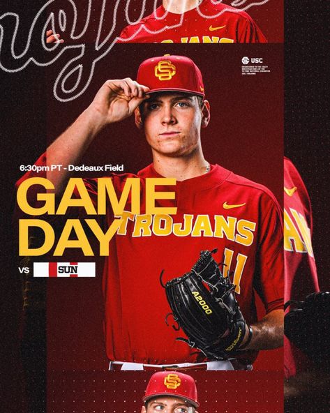 Baseball Game Day Graphics, Baseball Gameday Graphics, Softball Posters, National Signing Day, Senior Day, College Baseball, Basketball Tournament, Sport Poster Design, Sports Marketing