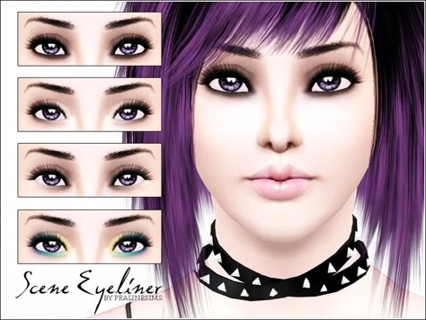 New smoky emo eyeliner for your sims! Your sims will love their new look ;) Found in TSR Category 'Sims 3 Eye Liner' Scene Eyeliner, Emo Eyeshadow, Emo Eye Makeup, Emo Eyeliner, Ts4 Skin, Sims 3 Makeup, Sims3 Cc, Sims 3 Cc Clothes, Cc Eyes