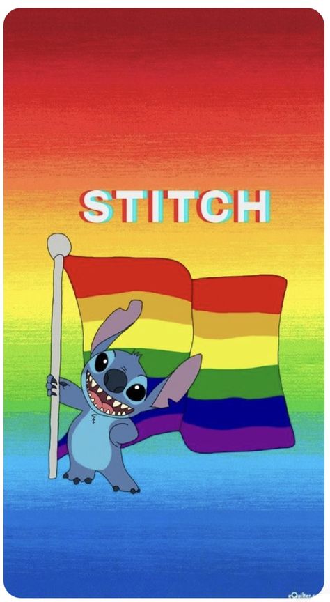 Stitch Pride Wallpaper, Stitch Wallpapers, Lgbt Wallpaper, Dallas Cowboys Pictures, Lgbtq Quotes, Lgbtq Clothing, Gay Sticker, Loteria Cards, Easter Wallpaper