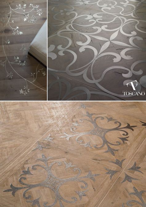 Barkeh Floor, Accent Flooring, Unique Flooring Ideas, Metallic Floor, Inlay Flooring, Types Of Wood Flooring, Flooring Designs, Gold Floor, 2017 Trends