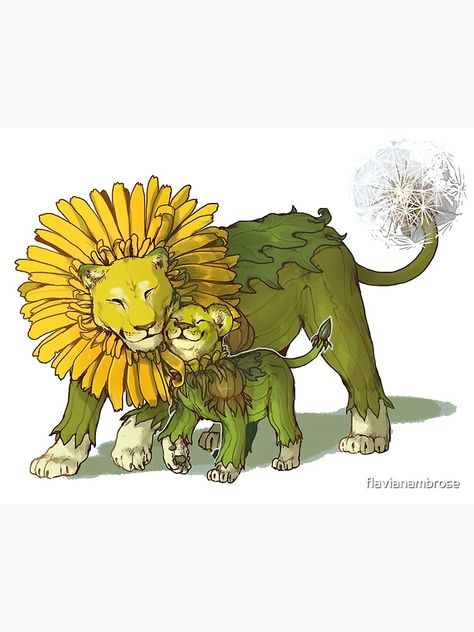 "The Dandy Lion" Poster by flavianambrose | Redbubble Mythical Animal, Creature Drawings, 캐릭터 드로잉, Fantasy Creatures Art, Mythical Creatures Art, Creature Concept Art, Arte Animal, A Lion, 판타지 아트