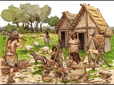 A Neolithic Revolution — Steemit Early Hominids, Neolithic Age, Neolithic Revolution, Agricultural Revolution, Village Drawing, Stone Age Art, Prehistoric Man, Early Humans, Human Evolution