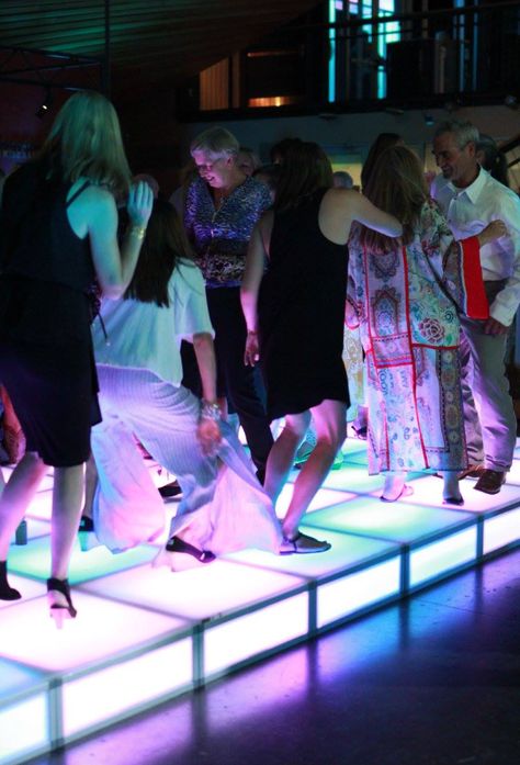 Lighting Party Ideas, Floor Led Lighting, Dance Party Decorations, Light Up Dance Floor, Studio 54 Party, Led Dance Floor, Dance Floor Lighting, Salon Design Ideas, Dance Party Birthday