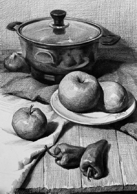 Still Life Sketch, Life Sketch, Observational Drawing, Drawing Eyes, Object Drawing, Basic Drawing, Still Life Drawing, Pencil Art Drawings, Still Life Art