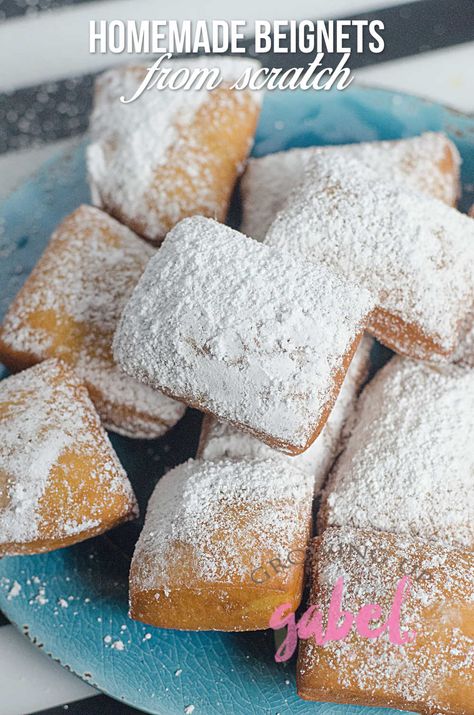 Homemade Beignets from Scratch Recipes With Yeast Baking, Sweets From Scratch, Active Dry Yeast Recipes Desserts, Instant Yeast Recipes Desserts, Homemade Food From Scratch, Things To Make With Yeast, Yeast Dessert Recipes, Easy Homemade Desserts From Scratch, Baking Recipes Desserts From Scratch