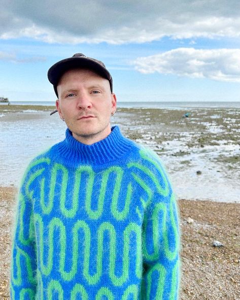 I think my color/style-soulmate is living in Sweden - and his name is @mariusmoenholtan - look how amazing this Wave Sweater from my book… | Instagram Wave Sweater, Winter Books, My Color, Knitted Wit, How To Purl Knit, Knitwear Fashion, Knitting Kits, Knitwear Men, Knitting Inspiration