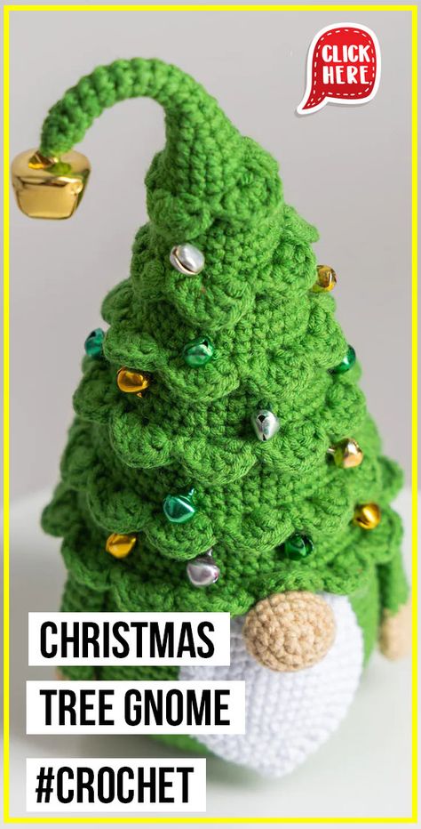 crochet Christmas Tree Gnome easy pattern - Easy Crochet Christmas Pattern for Beginners. Click to Get the Pattern #Christmas #crochetpattern #crochet via @shareapattern.com Crochet Christmas Tree Gonk, Crochet Gnomes Christmas, Holiday Gnome Crochet Pattern, Crochet Christmas Knomes, Easy Crochet Christmas Gnome, Crochet Christmas Tree Gnomes Free Pattern, Crochet Christmas Tree Gnome, Free Crochet Christmas Gnome Pattern, Crochet Holiday Gnomes