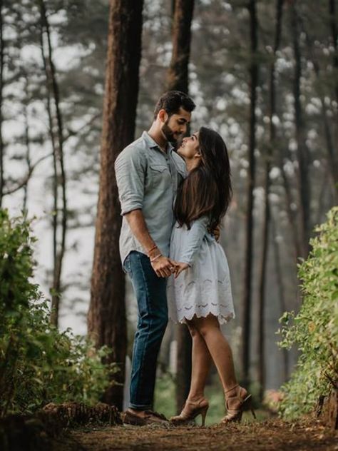 💕🌲FOREST FAIRYTAIL: We sure, it was cool to hang out in woods. Couple walked along paths that sliced their way through rows of tall trees and chatted about life & their upcoming wedding. The result of shoot is amazing, you can check it in this post! ...... Love Story Shot - Bride and Groom in a Nice Outfits. Best Locations WeddingNet #weddingnet #indianwedding #lovestory #photoshoot #inspiration #couple #love  #destination #location #lomavely #places  FOLLOW OUR INSTAGRAM @WEDDINGNET Photoshoot Woods, Anniversary Photography Poses, Pre Wedding Photoshoot Ideas, Wedding Photoshoot Ideas, Pre Wedding Photoshoot Props, Wedding Photoshoot Props, Wedding Destinations, Pre Wedding Shoot Ideas, Pre Wedding Photoshoot Outdoor