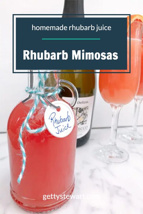 When To Harvest Rhubarb, Patio Drinks, Mimosa Drink, Rhubarb Juice, Rhubarb Bars, Simple Syrup Cocktails, Rhubarb Muffins, Vodka Cocktails Recipes, Homemade Cocktails