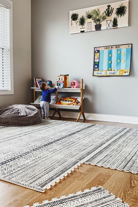 How To Design A Playroom That You And Your Children Will Love. Creating A Cohesive Space With Little Nomad Play Mats #beautiful #playmats #playroom #decor #ideas Rug For Playroom, Play Room Rug, Kids Playroom Rug, Playroom Rug Ideas, Playroom Mat, Montessori Space, Playroom Rugs, Playroom Decor Ideas, Baby Jail