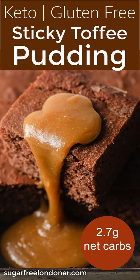 Sticky Toffee Pudding Recipe, Galletas Keto, Keto Pudding, Toffee Sauce, Low Carb Flour, Cake Base, Low Carb Recipe, Toffee Pudding, Sticky Toffee Pudding