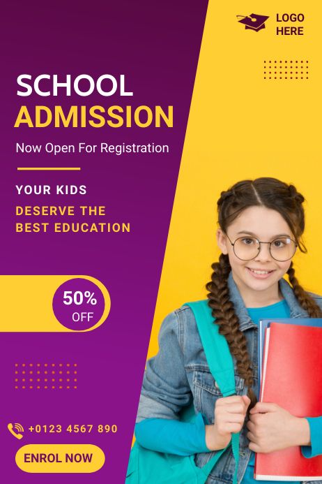 Education Banner Design Ideas, School Advertising Poster Ideas, Back To School Design Graphic, School Banner Design Ideas, School Admission Poster Design, Educational Banner, Class Poster Design, School Ads, School Advertising