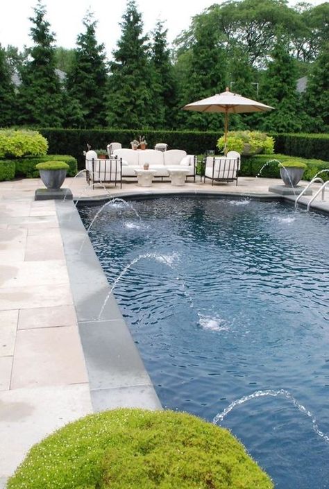 SABINA INTERIORS. Ideas De Piscina, Kleiner Pool Design, Swimming Pool Decks, Small Pool Design, Casa Country, Pool Coping, Dream Pools, Backyard Pool Designs, Beautiful Pools