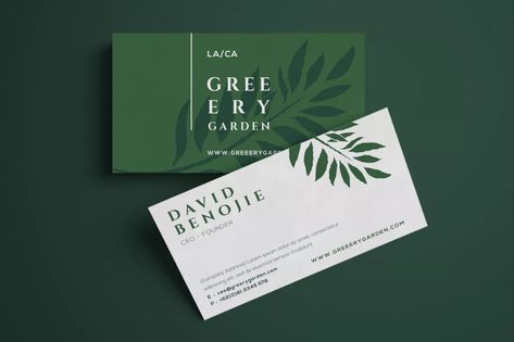 Landscaping Business Cards, Name Card Design, Professional Business Card Design, Minimal Business Card, Visiting Card Design, Photography Business Cards, Business Card Inspiration, Minimalist Business Cards, Green Business