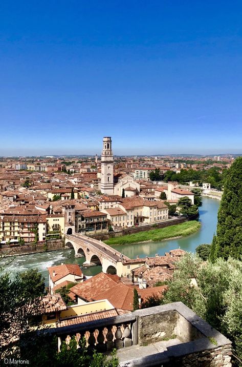 View of Verona,Veneto,Italy Veneto Italy, Italy Trip, Northern Italy, Italy Travel, Verona, Geography, Italy, House Styles, Travel