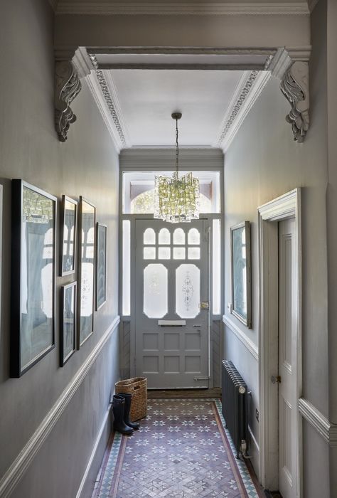 Victorian House Renovation - Queens Park, North West London — Cave Interiors London Townhouse Entryway, Victorian Style Front Door, English Victorian House Interiors, Victorian Terrace Hallway, Victorian House London, London House Interior, Terraced House Interior, Victorian Home Design, Terrace House Interior