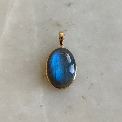 This stunning Pendant is set in 14k Solid Yellow Gold with Natural Labradorite with utmost precision. It is a unique gemstone Pendant for nearly every occasion and is completely hassle-free jewelry. ITEM DETAILS: * GEM: Labradorite * GEM SIZE: 13X18mm * GEM SHAPE: Oval * Gem weight: 13.98 carats * Gold Purity: 14KT (58.33% approx.) * Gold Weight: 0.59 gram big loop * Total Weight of the Pendant: 3.39 gram The Gold purity is guaranteed and it comes with authentic 14KT gold hallmark. Since my item Pendant Jewelry Gold, Energy Drain, Psychic Attacks, Bezel Jewelry, Handmade Jewelry Box, August Birthstone, Labradorite Jewelry, Bezel Pendant, Yellow Gold Pendants