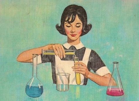 A Woman, Lab, Science, Yard