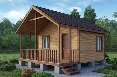 Wooden House Design, Small Log Cabin, A Frame House Plans, Classic Doors, Building House Plans Designs, A Frame House, Bungalow House Design, Modern Door, Small Cabin