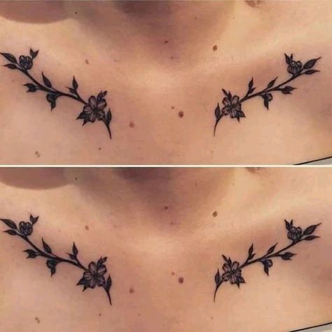 Stay Tattoo, Stay True Tattoo, Collar Bone Tattoo Quotes, قلادات متدلية, Bone Tattoo, Model Tattoo, Bone Tattoos, Shape Tattoo, Illustration Tattoo