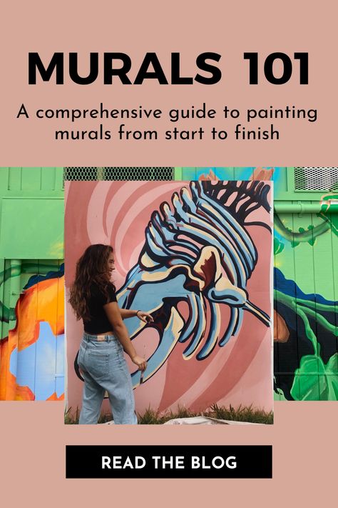 Murals 101: How to Paint Murals as an Artist from Start to Finish | Tips for Painting Murals In Home Murals, How To Paint A Mural Outside, How To Paint An Outdoor Mural, How To Paint Wall Murals, Painting A Wall Mural, Indoor Murals Paintings, How To Paint A Mural On A Wall Diy, How To Paint Murals On Walls, Mural Painting Tips