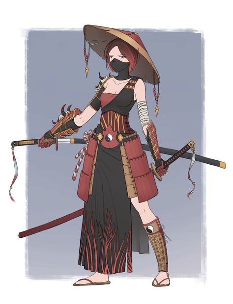 ArtStation - Character Design_01 Samurai girl Concept Artist Portfolio, Samurai Concept, Samurai Clothing, Samurai Girl, Female Samurai, Concept Art Character, Artist Portfolio, Female Character Design, Girls Characters