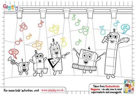 Numberblocks Coloring Pages, Eyfs Curriculum, Bluey Toys, Number Magic, Toy Story Coloring Pages, Counting Puzzles, Number Blocks, Number Line, Small Pictures