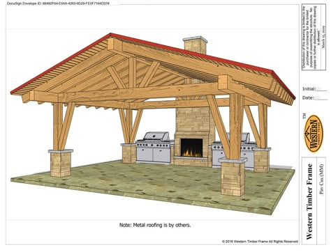 Mountain Outdoor Kitchen, 20x20 Pavilion Plans, How To Build A Pavillion, Outdoor Pavilion With Fireplace And Kitchen, Outdoor Fireplace Pavilion, Enclosed Pavilion Outdoor Living, Pavilion Furniture Ideas, Diy Outdoor Covered Patio, Pavilion Outdoor Kitchen