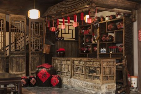 Shanghai Aesthetic, Chinese Bar, Chinese Tea Room, Chinese Tea House, Chinese Interior Design, Interior Concept Art, Ancient Chinese Architecture, Old Shanghai, China Architecture