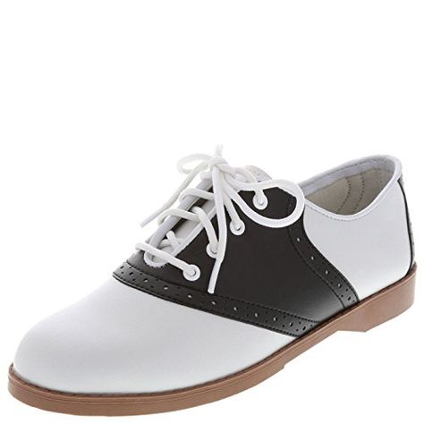 Retro Saddle Shoes: Black & White, Two Toned, Oxford Shoes Saddle Oxford Shoes, Saddle Oxfords, Oxford Shoes Outfit, Payless Shoes, Saddle Shoes, Shoes Drawing, Black And White Shoes, Winter Shoes, Toms Shoes