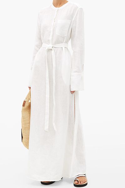 16 Linen Dresses To Wear While It’s Hot | sheerluxe.com Dresses To Wear, Summer Essential, Linen Maxi Dress, Organic Linens, Lifestyle Magazine, Linen Dresses, Hot Weather, Summer Essentials, See You