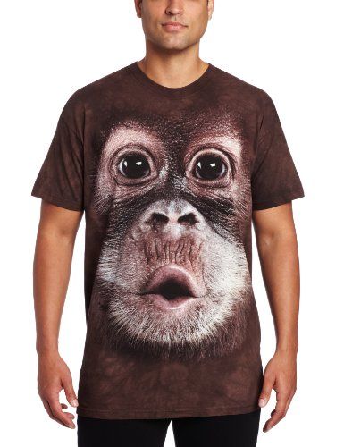 Orangutan Big Face T-Shirt - Medium Novelty T Shirts, 3d Printed Products, Baby Orangutan, Gifts For Hubby, Popular Places, Mountain Men, 3d Printed Objects, Family Gift Ideas, Caps And Hats