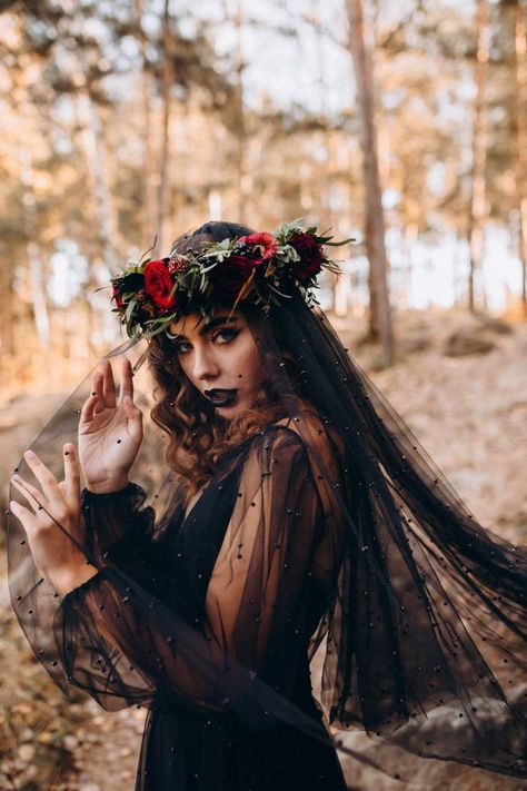 As a woman with chronic illness, I currently have patches of hair missing, and I am uncertain whether or not they will fully grow back in before my wedding. So I began trying to think more outside the box for my veil... Black Bridal Veil, Black Wedding Veil, Veil With Blusher, Soft Tulle Veil, Dark Wedding Theme, Pearl Veil, Tulle Veil, Blusher Veil, Chapel Veil