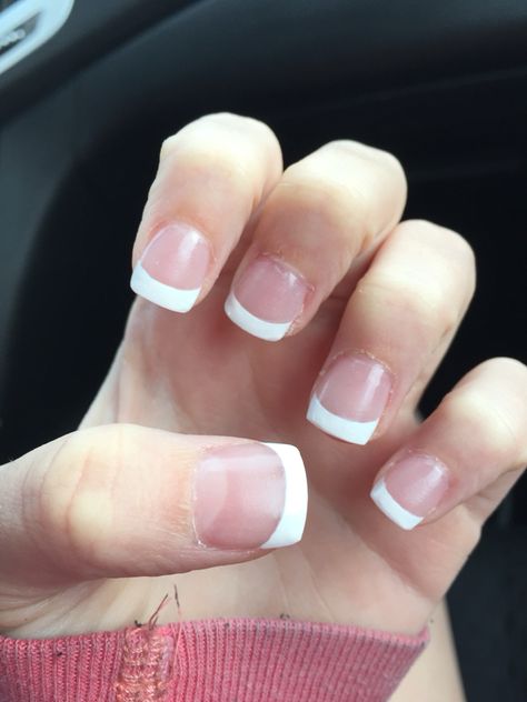 Sport length nails Sport Short Nails, Sports Length Acrylic Nails, Sport Length Acrylic Nails, Sport Length Nails, Cheer Nails, Artsy Nails, Nail Lengths, Length Nails, Sports Nails