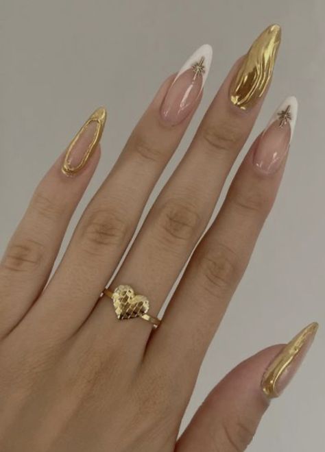 Classy Almond Nails, Golden Nails, Wow Nails, Vintage Nails, Simple Acrylic Nails, Blush Nails, Bright Nails, Soft Nails, Glam Nails