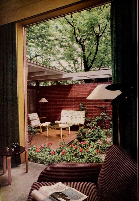 1970s Garden, Outdoor Privacy Wall, Curbside Appeal, Privacy Wall, Privacy Walls, Outdoor Privacy, Sunrooms, Cat Room, Vintage Pictures