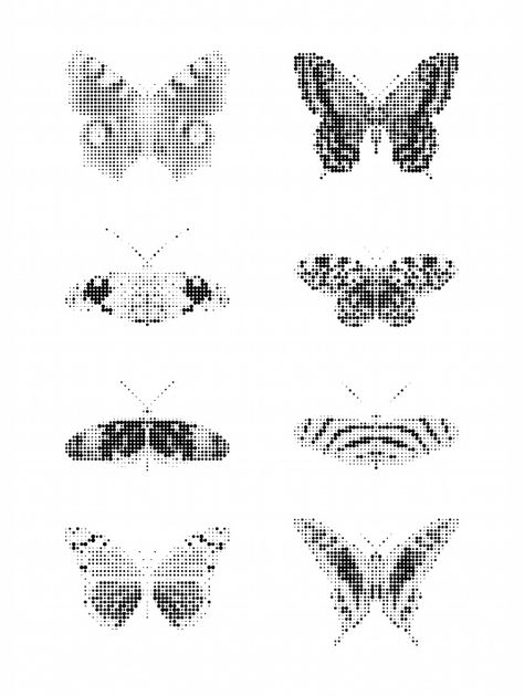 Butterfly Effect Design, Dot Graphic Design, Butterfly Graphic Design, Butterflies Illustration, Tattoos Cute, O Tattoo, 4 Tattoo, Butterfly Illustration, Butterfly Graphic