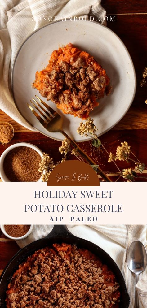 Aip Thanksgiving Recipes, Aip Sweet Potato, Aip Thanksgiving, Paleo Christmas Recipes, Paleo Thanksgiving Recipes, Veggie Side Dish Recipes, Sweet Potato Thanksgiving, Paleo Thanksgiving, Stuffed Potatoes