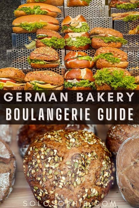 German Bakery Guide: What to Buy & How to Order in a boulangerie in Germany German Sandwiches, Oktoberfest Trip, German Pastries, German Bakery, German Bread, Europe 2023, Different Types Of Bread, Plain Bread, Kimberly Ann