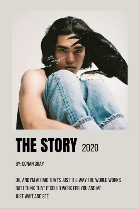 Conan Gray Polaroid Poster, Conan Gray Polaroid, The Story Conan Gray, Conan Grey, Minimalistic Poster, Vintage Music Posters, Polaroid Poster, Room Prints, Comfort Gray