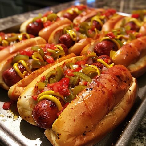 🌭 Try Baked Hot Dogs in the Oven for a quick, delicious meal! Simple and satisfying! #EasyEats Baked Hot Dogs in the Oven Ingredients: Hot dogs (8) Hot dog buns (8) Toppings: ketchup, mustard, relish Instructions: Place hot dogs in buns. Bake until hot. Add toppings. 🌭🔥 Enjoy these oven-baked hot dogs at your next gathering! Quick, easy, and delightful! #OvenBakedDogs Hot Dogs In The Oven, Fancy Hot Dogs, Hot Dog Aesthetic, Hot Dog Dinner, Oven Hot Dogs, Mustard Relish, Hot Dog Recipe, Homemade Hot Dogs, Baked Hot Dogs