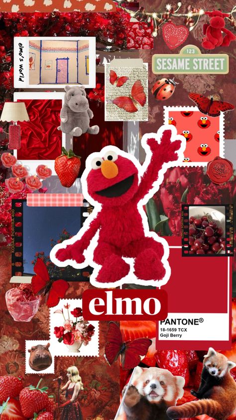 elmo! ♥️ #elmo #sesamestreet #wallpaper #tv #vibes #inspiration Sesame Street, Your Aesthetic, Energy, Collage, Tv