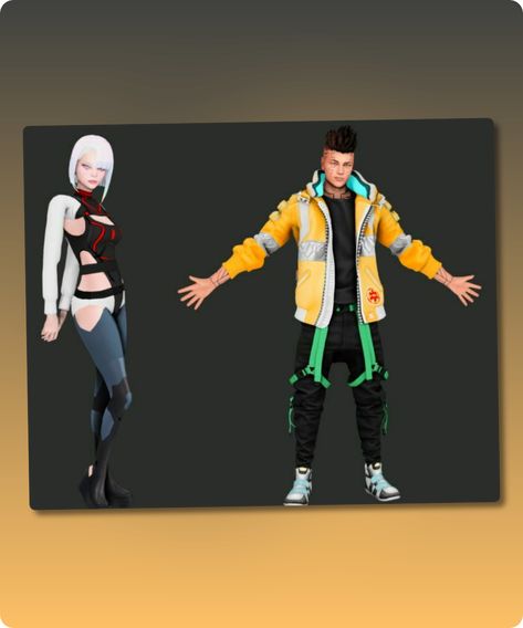 Sims 4 Sim CC: David And Lucy Cyberpunk   Imbratty Sims 4 Cyberpunk Edgerunners, Ts4 Robot Cc, Sims 4 Cc Male Jacket, Overwatch Sims 4 Cc, Sims 4 Techwear, Sims 4 Cc Cyberpunk, David And Lucy Cyberpunk, Sims 4 Cyberpunk Cc, Sims 4 Cyberpunk