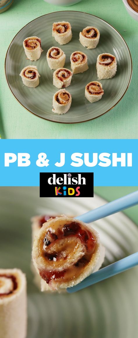 Pb And J Appetizer, Pb And J Bites, Pb&j Bites, Pb J Sandwiches Ideas Party, Nostalgic Snacks, Sushi For Kids, Pb And J, Peanut Butter Jelly Time, Classic Sandwich