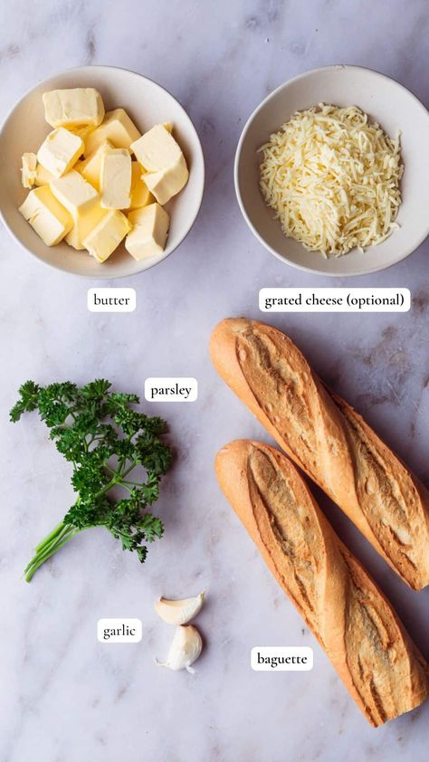 Baguette Garlic Bread, Garlic Bread Baguette, Breakfast At Midnight, Garlic Bread At Home, Make Garlic Bread, Baguette Recipe, Baguette Bread, Garlic Cheese Bread, Garlic Bread Recipe