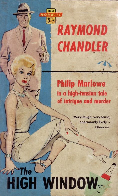 The High Window Philip Marlowe, Raymond Chandler, Pulp Covers, Book Cover Art, The High, Vintage Book, Cover Art, Art