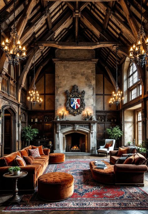 Old Money Living Room British Manor Houses Interior, Decorating Tall Walls High Ceilings, Modern Castle Interior, Chinese Interior Design Modern, Old Money Homes, Old Money Living Room, Old Money Home Decor, English Manor Houses Interior, Old Money Interior Design