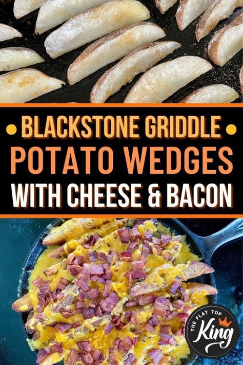 Blackstone Potato Wedges, Blackstone Care, Potatoes On Blackstone Griddle, Blackstone Side Dishes, Blackstone Potatoes, Pitboss Recipes, Black Stone Griddle, Blackstone Bbq, Blackstone Meals